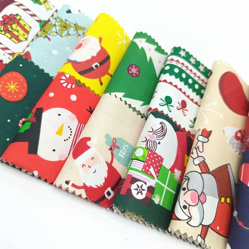 ADAIER 40Pcs Cotton Christmas Jelly Roll Fabric Strips - 2.5×19.6 Inch Pre-Cut Quilting Bundles for Sewing, Patchwork | DIY Cushions, Table Runners, Christmas Home Decor - Image 3
